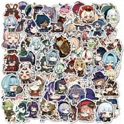 100Pcs Anime Genshin Impact Chibi Stickers Lok6376