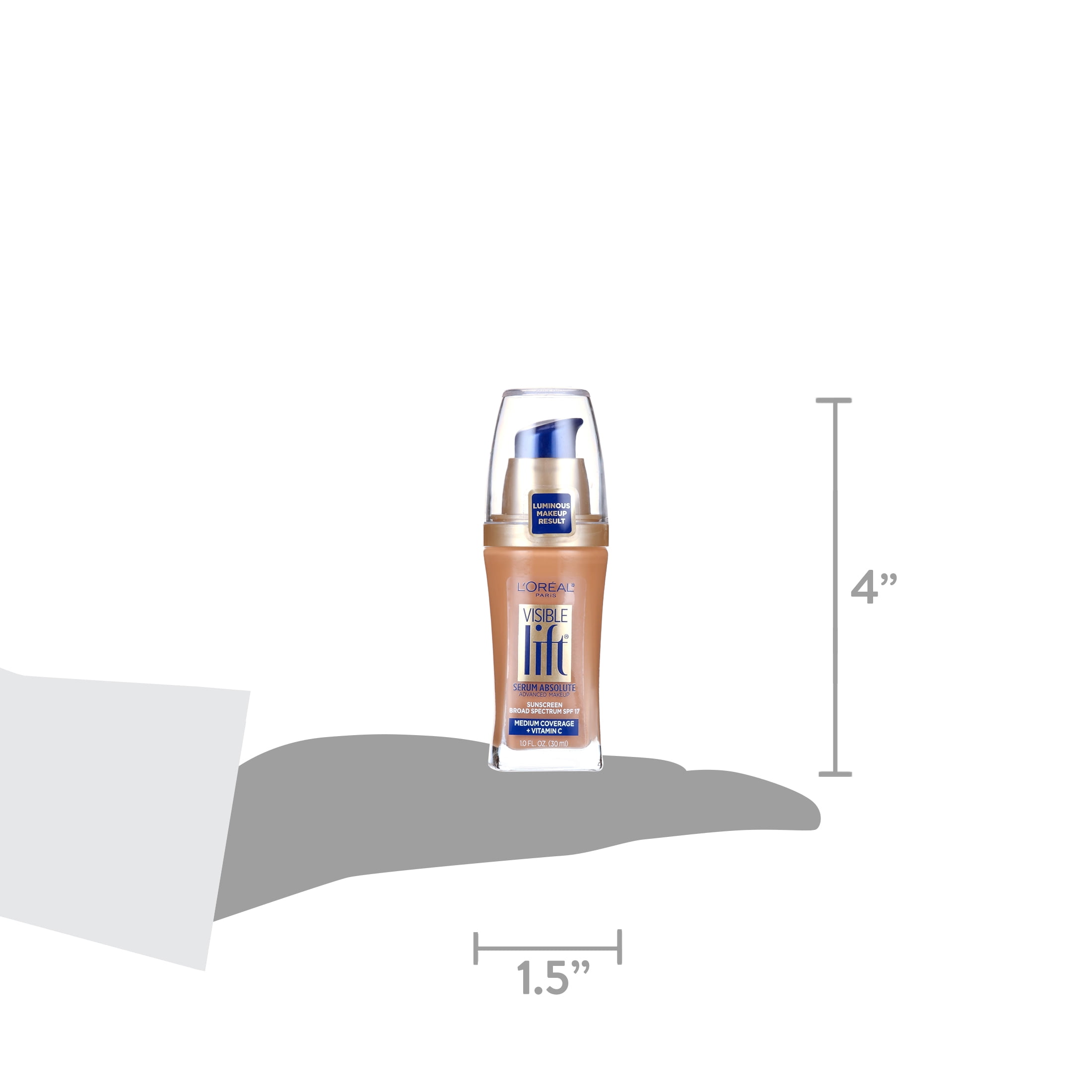 (2 pack) L'Oreal Paris Visible Lift Serum Liquid Foundation, SPF 17, 1 fl oz
