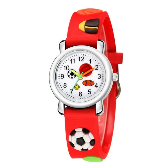 HOARBOEG Watch for Kids 3d Relief Trend Fashion Sports Children'S Football Pattern Quartz Watch Gift