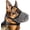 Grey Mesh, variant on Dog Muzzle,Mesh Soft Muzzle for Small Medium Large Sized Dogs, Breathable Reflective Adjustable Puppy Muzzles with Collar for Scavenging Grooming Biting Chewing,Allows Panting and Drinking