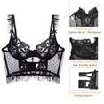 thumbnail image 5 of Women's Floral Lace Trim Underwire Bra Everyday Bra and Panty Set, 5 of 6