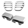 thumbnail image 3 of Ikon Motorsports Compatible with 06-10 Hummer H3 Tail Light Mirror Handle Antenna Intake Cover Trim Chrome, 3 of 6
