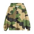 thumbnail image 4 of Mfakffe Kids Camo Print Hooded Pullover Sweatshirt Long Sleeve Hoodie with Kangaroo Pocket Casual Loose Fit Tops for Spring Autumn, 4 of 4