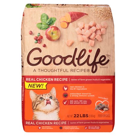 GOODLIFE Adult Cat Real Chicken and Brown Rice Recipe Dry Cat Food 22 ...