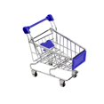thumbnail image 3 of Jouets de Simulation Mini Chariot de Magasinage pour Bébés et Enfants, Chariot à Main, Panier de Rangement de Supermarché, Chariot Jouet, 3 of 3