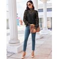 thumbnail image 6 of Weardear Women Lace Tops Long Sleeve Mock Neck Casual Dressy Tops with Separable Camisole Sexy Blouses Shirts 2 PCS Set, 6 of 7