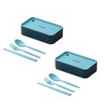thumbnail image 1 of Oleegame 2PC Kids Snack Boxes For School WORTHBUY Office Workers Student Portable Lunch Box Separate Lunch Box Heated Lun Blue, 1 of 4