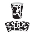thumbnail image 2 of Party Central Club Pack of 96 Black and White Cow Print Disposable Paper Drinking Party Tumbler Cups, 2 of 2