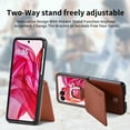 thumbnail image 4 of for Motorola Razr+ 2024 Case Wallet with Card Holder & Finger Ring, PU Leather Shockproof Protective Cover Flip Kickstand Magnetic Rugged Phone Case for Motorola Razr+ 2024, Brown, 4 of 9