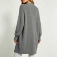 thumbnail image 6 of PNTUTB Fall Winter Women's Longline Knit Cardigan Solid Color Long Sleeve Coat Casual Loose Comfort Stretch Trendy Versatile Coat, 6 of 7