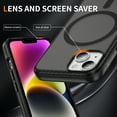 thumbnail image 6 of Allytechgroup Carbon Fiber Case for iPhone 15, Slim Lightweight Magnetic Back Cover Support Wireless Charging Non-Slip Shockproof Anti-Scratch for iPhone 15 Women Men, Lightblack, 6 of 9