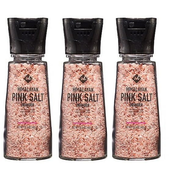 3 PACK MM Himalayan Pink Salt Grinder (14.3 oz.)