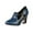 Blue, variant on PEASKJP Women's Soft Boots Leather Short Booties Ladies Casual Round Toe Ankle Boot with Platform Heel, A 37