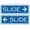 Blue, variant on Classic Slide Door Sign - Lt Gray - Small