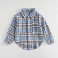 thumbnail image 2 of WXFAZCVU Baby Boy Clothes Plaid Flannel Shirt Toddler Button Down Jacket Coat Fall Outfits Size 12-18 Months, 2 of 4