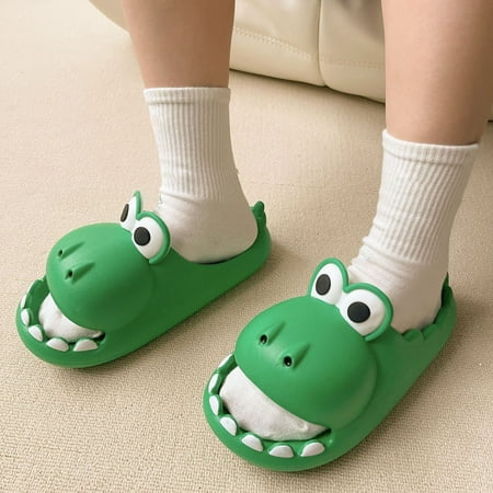 

Winter Savings Clearance! SuoKom Sandals Women Cute Dinosaur Open Toe Soft Bottom Bathing Anti-Slip Quiet Lovers Slippers Casual Shoes Slippers House Slippers for Women or Men