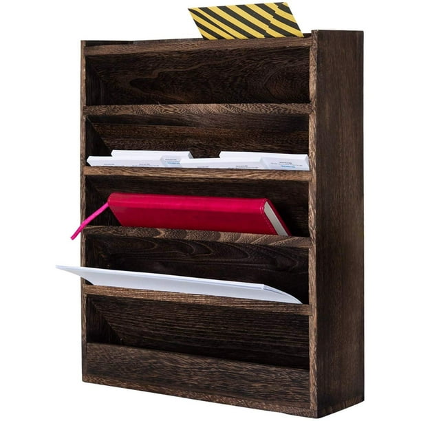 Comfify Rustic Wood Document Filing Organizer For Home Or Office