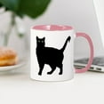thumbnail image 3 of CafePress - Black Cat Silhouette - 11 oz Ceramic Mug - Novelty Coffee Tea Cup, 3 of 4