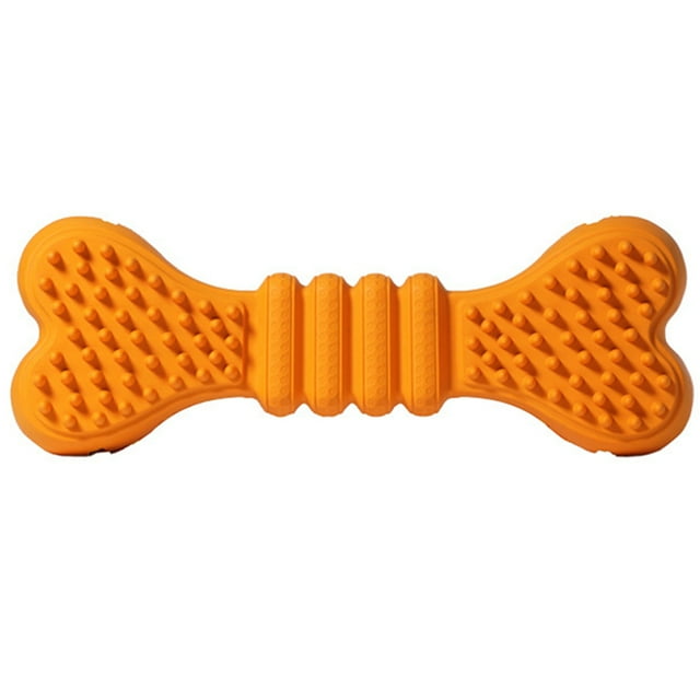 Dog Chew Toy Bone Shaped Pet Food Dispenser Toy Dog Bite Toy Teeth Cleaning Toy