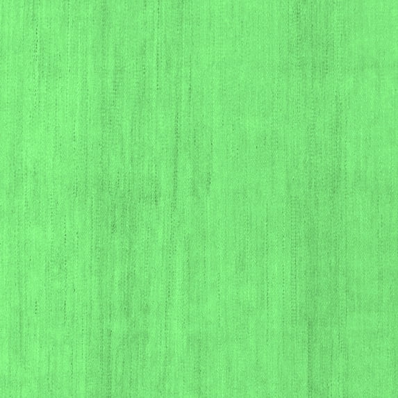 Ahgly Company Indoor Square Solid Emerald Green Modern Area Rugs, 7' Square