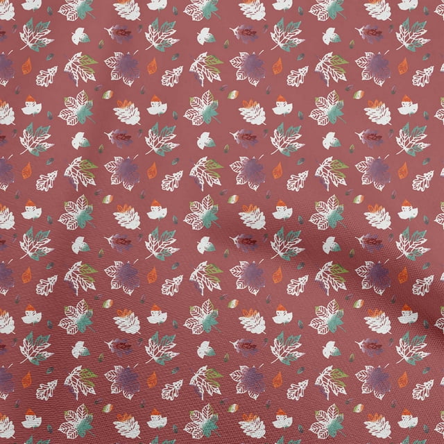 oneOone Tissu Georgette Viscose Bordeaux Matériel de Robe d'Automne Tissu Imprimé Tissu au Mètre 42 Pouces de Large