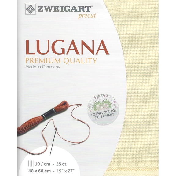 Precut Zweigart Lugana 25 count Cream 3835/252
