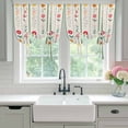 thumbnail image 4 of Spring Floral Tie Up Curtains 45 Inches Long, Kitchen Window Curtains Over Sink, Colorful Summer Flowers Vintage Botanical Small Window Curtains Shade Balloon Curtains Valances for Bedroom 34"x45", 4 of 8