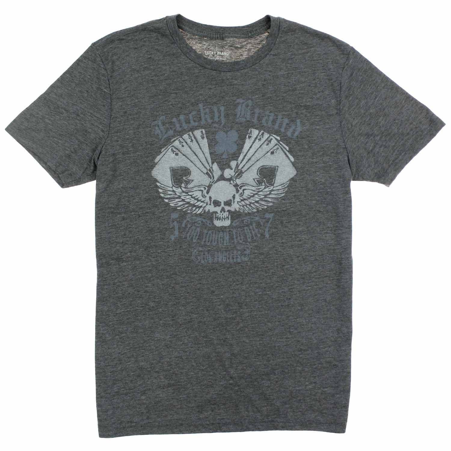 Lucky Brand - LUCKY BRAND Mens Graphic Tee Shirt (Grey Skull, X-Large 