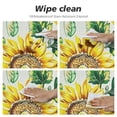 thumbnail image 4 of Nawypu  Sunflower Butterfly Round Tablecloth Sunflower Table Cloth Round Waterproof Tablecloth, Yellow Flower Rustic Floral Table Covers for Fall Table Decorations, 4 of 7