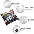 thumbnail image 4 of ARISTURING American Flag Eagle Fireworks Print Throw Pillow Covers Soft Square Throw Pillow Case Home Decor for Sofa Living  2pcs, 4 of 6