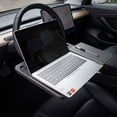 thumbnail image 4 of Steering Wheel Desk, Easy Install Car Table Steering Wheel Tray and Vehicle Seat Mount Notebook Laptop Eating Desk, Car Food Eating Tray for Tesla Model 3 S X Y, 4 of 8