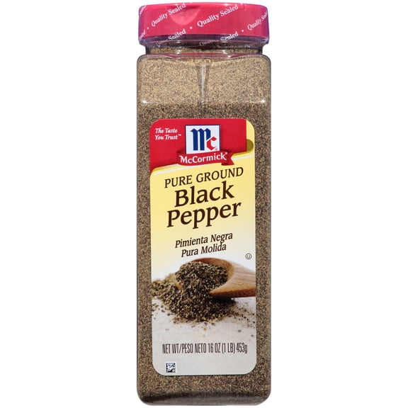 McCormick Kosher Pure Ground Black Pepper, 16.0 oz Bottle