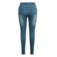 thumbnail image 4 of ORQ Women Stretch Ripped Denim Jeans Skinny Drawstring Waist Pencil Pants, 4 of 4