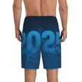 thumbnail image 5 of Cauagu Happy New Year 2025 A Print Pajama Bottoms for Men Sleep Pajama Shorts Elastic Waistband Sleep Pajama Short Men's PJ Shorts -Large, 5 of 6
