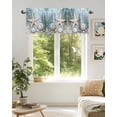 thumbnail image 6 of Ocean Coral Valances for Windows Shell Starfish Plant Leaf Coastal Rustic Valance Rod Pocket Light Filtering Short Window Treatments Curtains for Kitchen Bathroom Living Room Bedroom, 60 x 18 Inch, 6 of 7