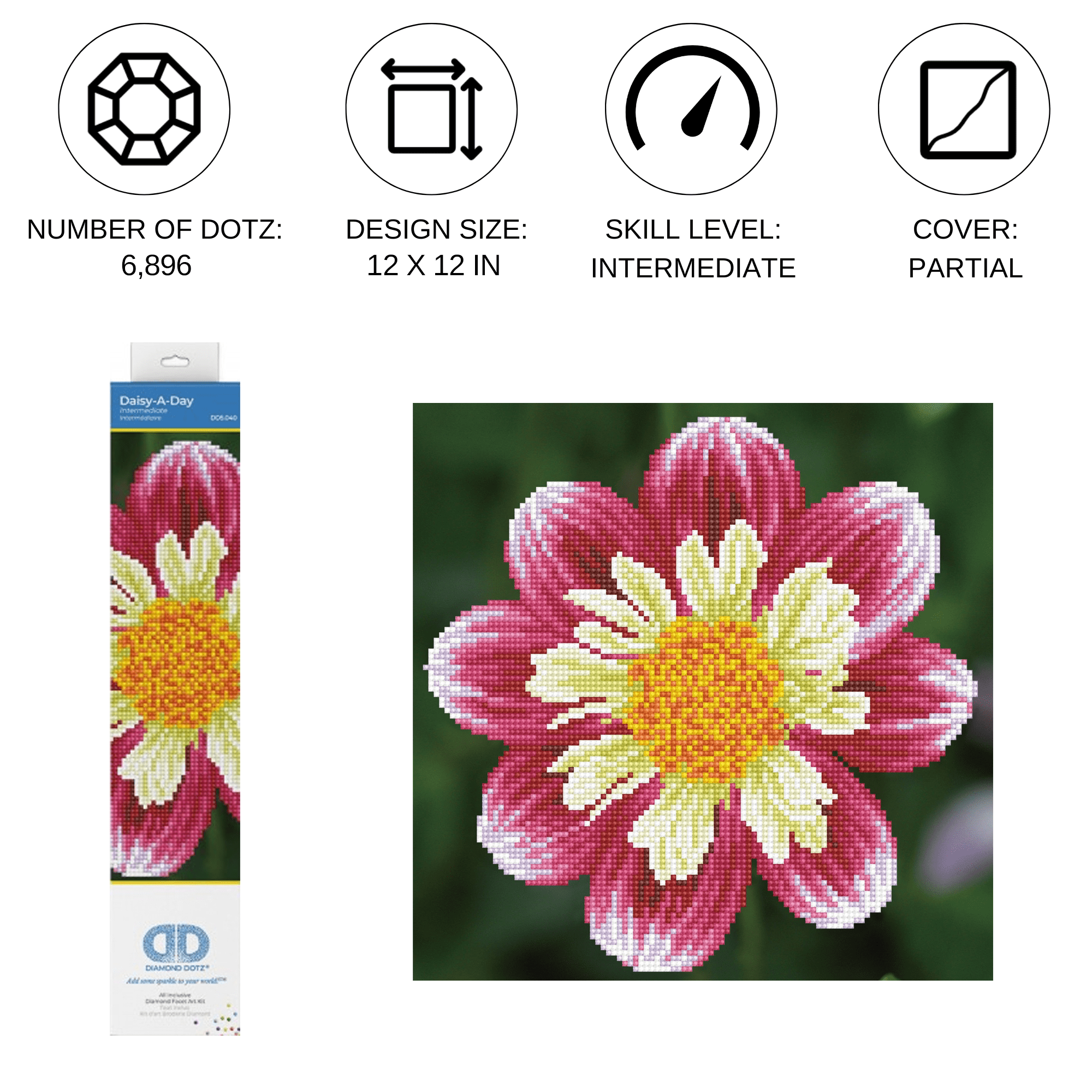 *Daisy*様 Diamond Dotz Daisy-A-Day Flower Diamond Painting Kits for
