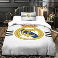thumbnail image 1 of Real Madrid Ultra Soft Duvet Cover Set D Bedding Famous Football Team Printed Microfiber Duvet Cover Pieces with Zipper Closure 135*200 CM, 1 of 5