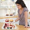 thumbnail image 2 of Dessert Cupcake Stand ,3 Tier Cup Cake Holder Tower Plastic Cake Display Stand Dessert Serving Tray for Tea Party,Birthday,Weding, 2 of 10