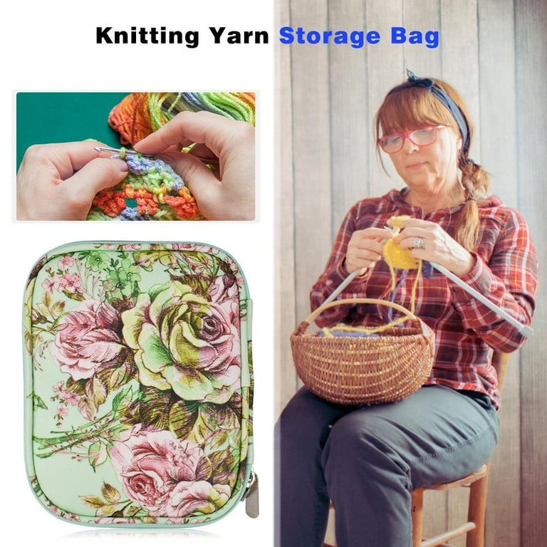 Knitting Yarn Storage Bag Crochet Hooks Thread Case Sewing Kit