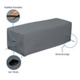 thumbnail image 6 of Covers&All Rectangular Fire Pit Cover, Rectangle shape, 12 Oz Waterproof UV & Weather Resistant, Patio Lawn Garden Backyard Outside, with Air Vents & Drawstrings (32"L X 22"W X 17"H Inches, Gray), 6 of 7