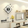 thumbnail image 2 of keepw Blanc Moderne Décoratif Mur Horloge Silencieux Unique Style Précis Chronométrage Multiples Fonctions, 2 of 6