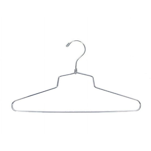 NAHANCO #SLD-18 18" Chrome Plated Metal Shirt/Dress hangers (Pack of 100)