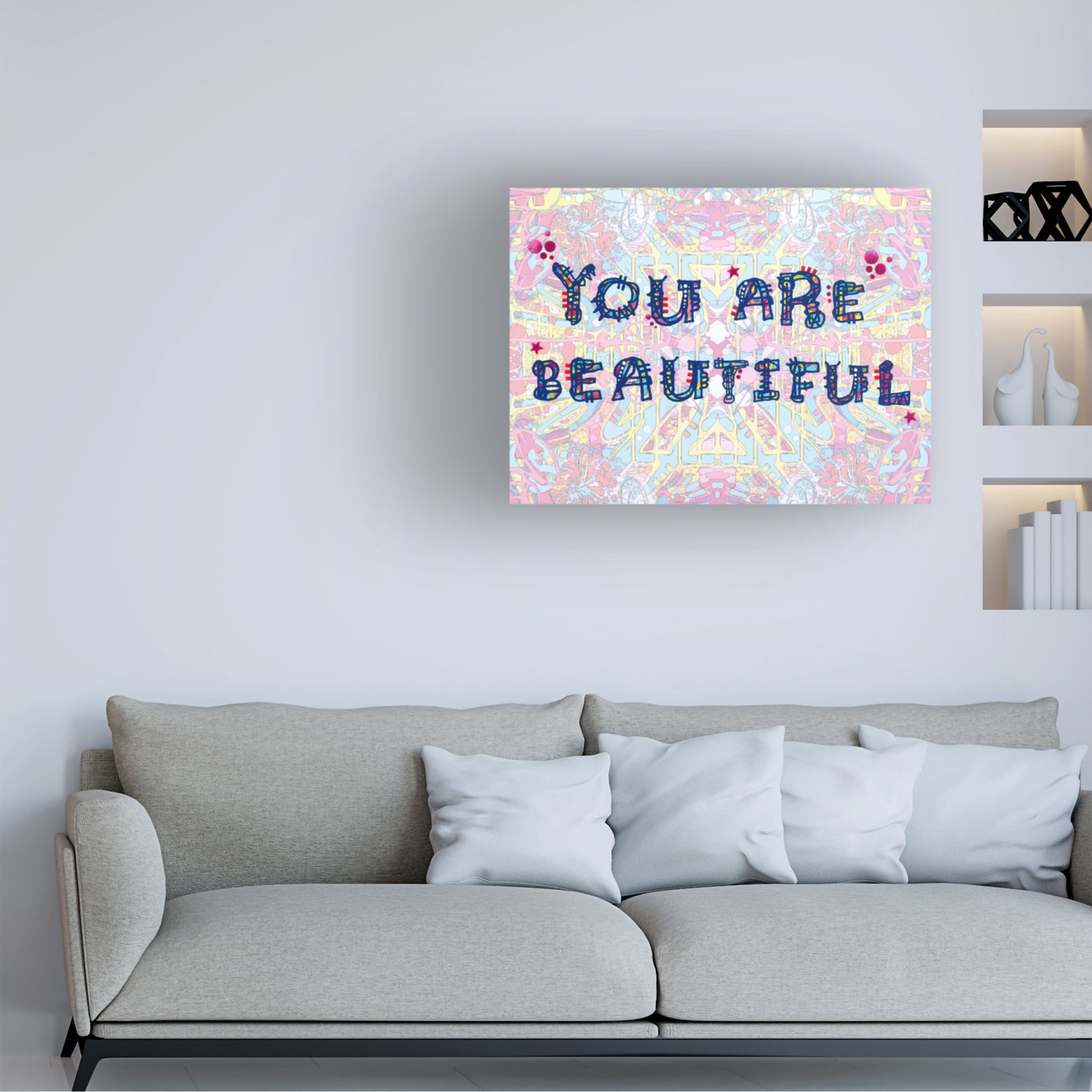 Canvas Wall Art - Dean Russo 'You Are Beautiful' Wall Art for Living Room, Bedroom, or Office Décor by Trademark Fine Art - 24 x 18 Inches