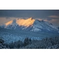 thumbnail image 2 of Herbert, Neal 18x13 Gold Ornate Wood Framed with Double Matting Museum Art Print Titled - Electric Peak at Sunset, Yellowstone National Park, 2 of 4