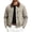 Light Brown, variant on Rexolia Mens Vintage Washed Denim Jacket Corduroy Collar Long Sleeve Snap Button Jean Coat Retro Streetwear for Fall Winter Outdoor Black L