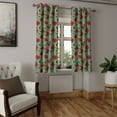 thumbnail image 2 of Ambesonne Poppy Flower Grommet Curtain, Ballerina Style Twigs, 50" x 63", Green Chestnut Brown Red, 2 of 6