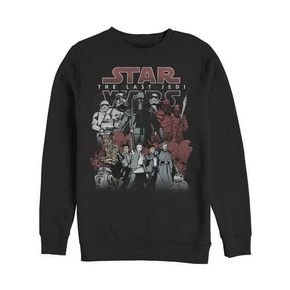 Men's Star Wars The Last Jedi Group Shot Sweatshirt Black 2X Large