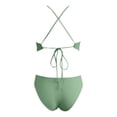 thumbnail image 5 of Afdoent Womens Bikini Sets Two Piece Solid Color Crop Tops Bathing Suits Swimsuits Beach Swimwear 2026, 5 of 5