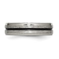 thumbnail image 5 of Auriga Fine Jewelry Titanium Black Enamel 6mm Satin Band for Men Size 7.5, 5 of 6