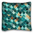 thumbnail image 1 of RYLABLUE Customized Pillowcases Square Throw Pillow Case Cases Cover Cushion Covers With Leopard With Polka Dot Mermaid Green Design Sofa Size 20x20 Inches Two Side, 1 of 1